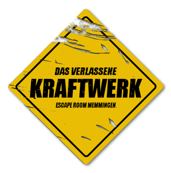 das verlassene kraftwerk schild