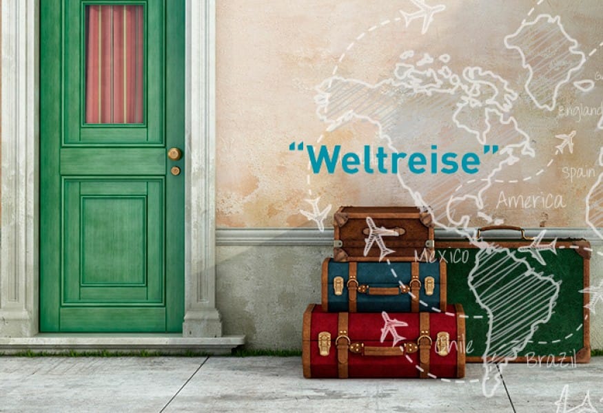 weltreise dre koffer